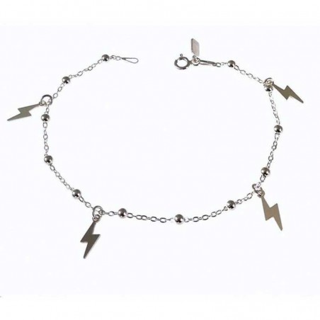 PULSERA BOLITAS Y RAYOS - PULSERA DE PLATA - PLATERIA SAN JUAN