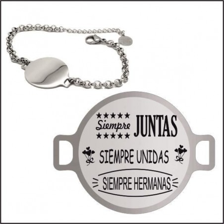 PULSERA ACERO HERMANAS - PLATERIA SAN JUAN - PULSERAS ONLINE