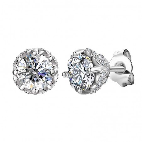 PENDIENTE PLATA Y DIAMANTE - PENDIENTES BRIZZLING - ENVIO GRATIS