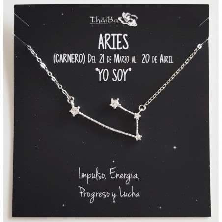 Collar Aries constelacion en plata de ley---COLLARES DE PLATA