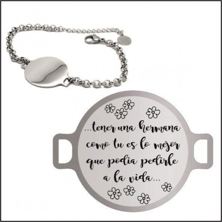 PULSERA ACERO HERMANAS - PULSERAS ONLINE - PLATERIA SAN JUAN