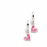 CRIOLLAS AGATHA CORAZON FUCSIAS - PENDIENTE DE PLATA - ENVIO24H