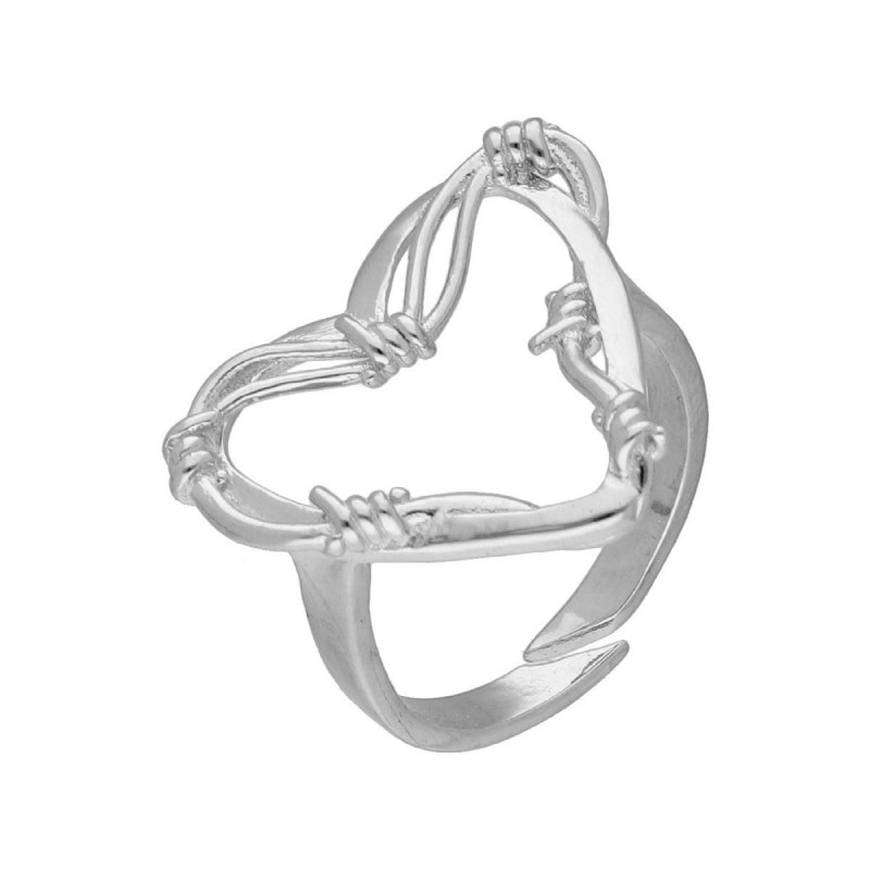 ANILLO CORAZON DE PLATA KAROL G - ANILLOS ONLINE - ENVIO 24/48H