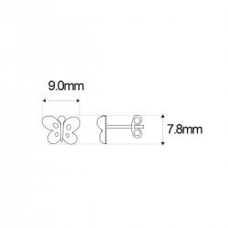 PENDIENTES CHARM MARIPOSA - PENDIENTE DE PLATA - AGATHA RUIZ