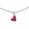 CHARM CORAZON FUCSIA - CADENA DE PLATA - AGATHA RUIZ DE LA PRADA