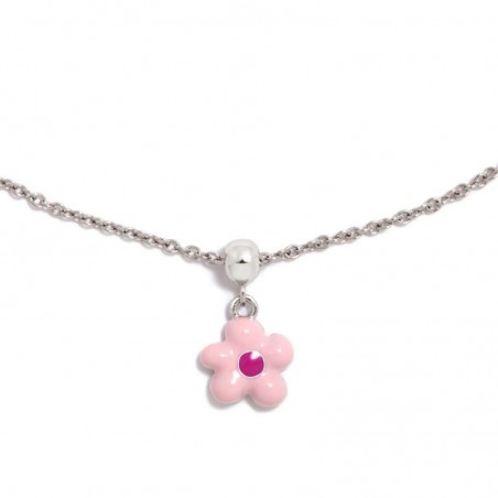 CHARM FLOR ROSA - CADENA DE PLATA - AGATHA RUIZ DE LA PRADA