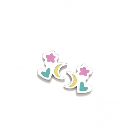 PENDIENTES MINICHARM LUNAS - PENDIENTE DE ROSCA - AGATHA RUIZ