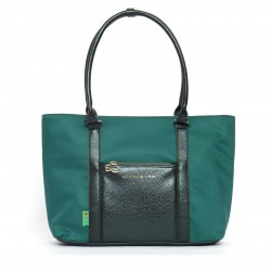 Bolso Shopper Verde Metalizado Agatha Ruiz de la Prada | Platería San Juan