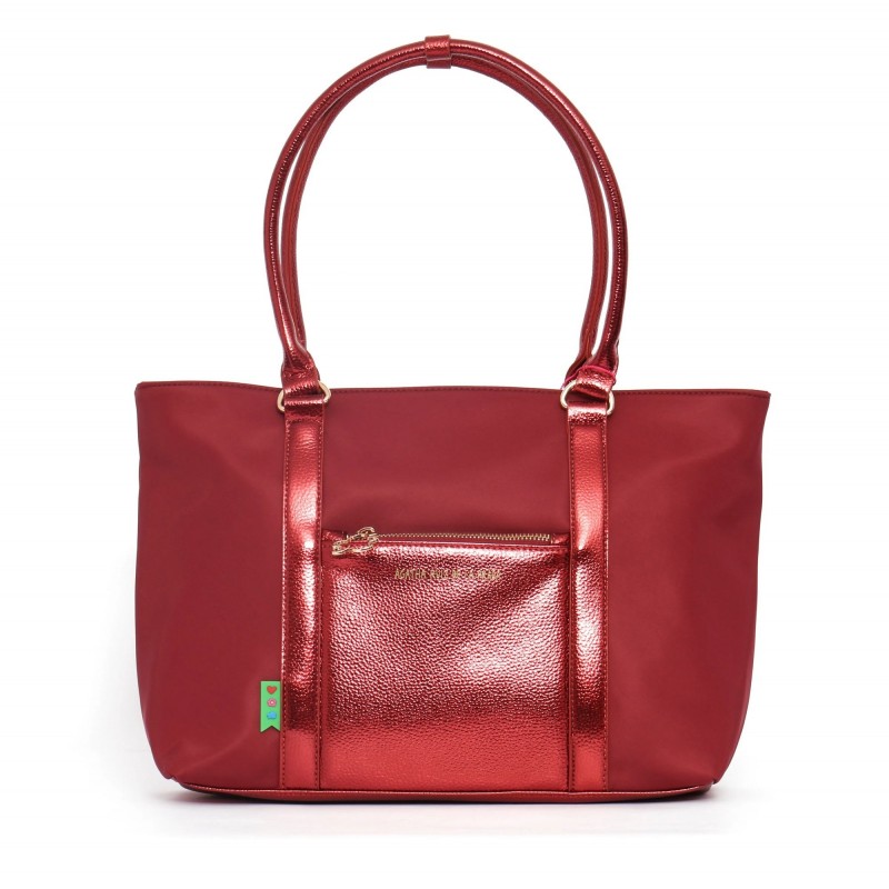 Bolso Shopper Granate Metalizado Agatha Ruiz de la Prada | Platería San Juan