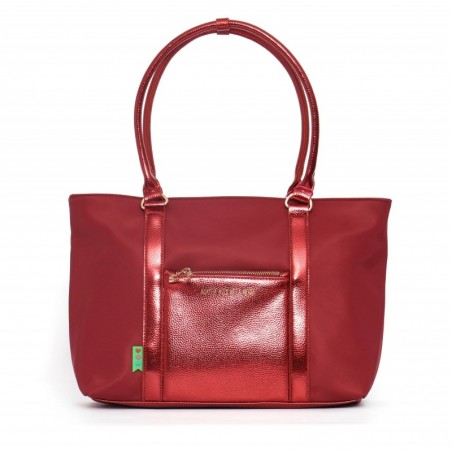 Bolso Shopper Granate Metalizado Agatha Ruiz de la Prada | Platería San Juan