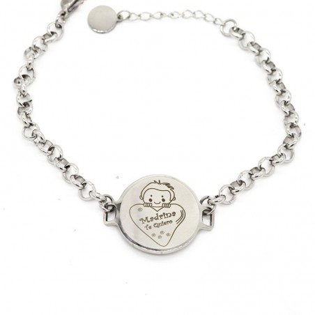 pulsera en acero para MADRINAS. un regalo único. envios en 24h