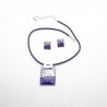 Conjunto pendientes y colgante playa y esmalte
