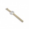 Pulsera con cuero y metal- coco