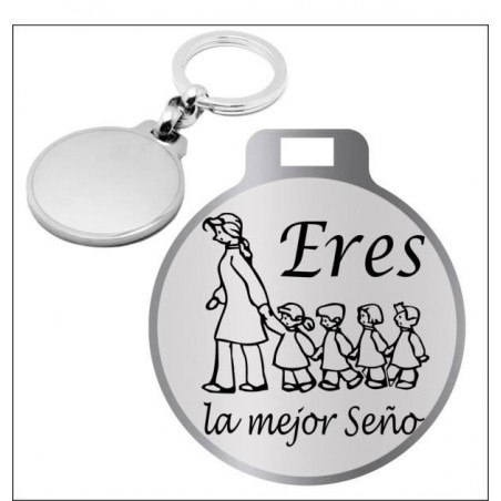 llavero profesora en acero