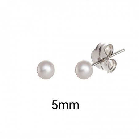 Pendientes de perla--PENDIENTES DE PLATA--Plateria San Juan