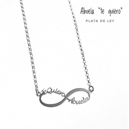 GARGANTILLA TE QUIERO ABUELA - COLLAR ABUELA  - PLATERIA SAN JUAN